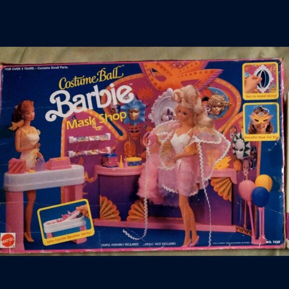 Barbie mask and pool fun